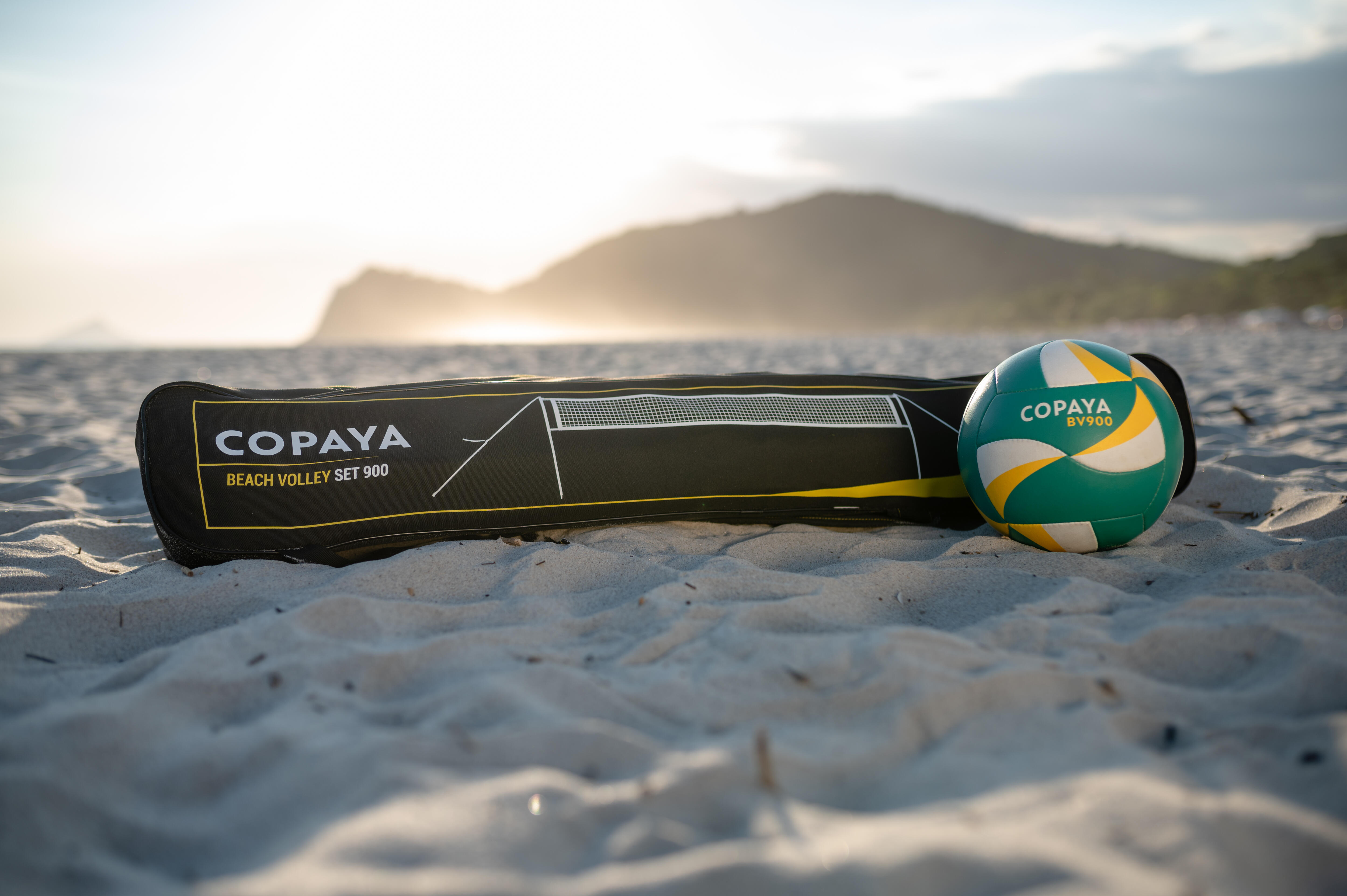 Official Dimensions Beach Volleyball Set - BV 900 Yellow - COPAYA