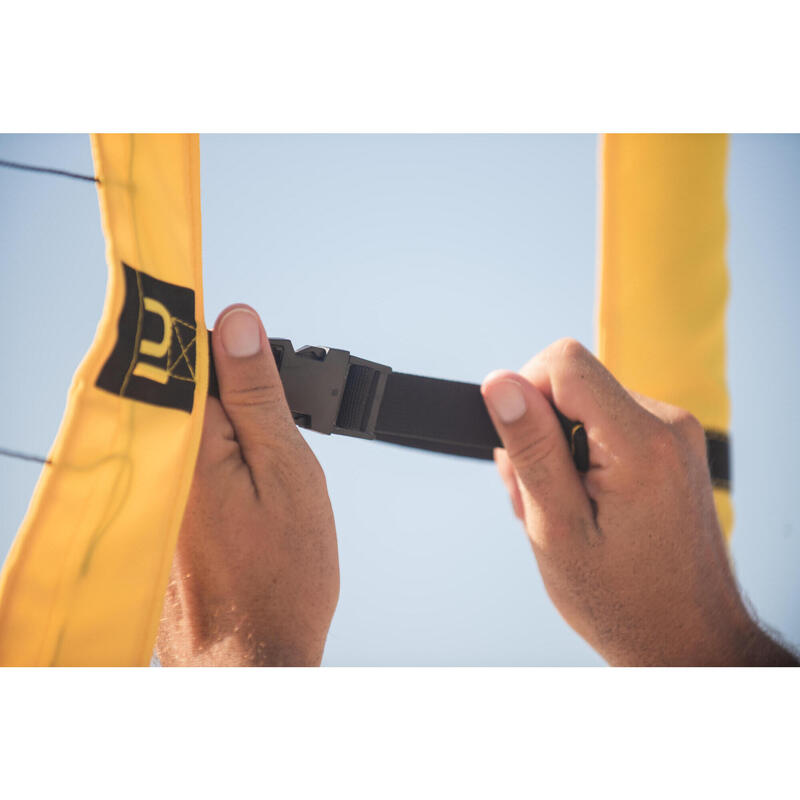 Beachvolleyballnetz Set- BV900 offizielle Maße gelb