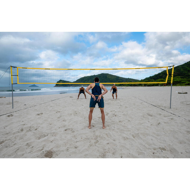 Conjunto de Voleibol de Praia - Dimensões oficiais - BV900 Amarelo