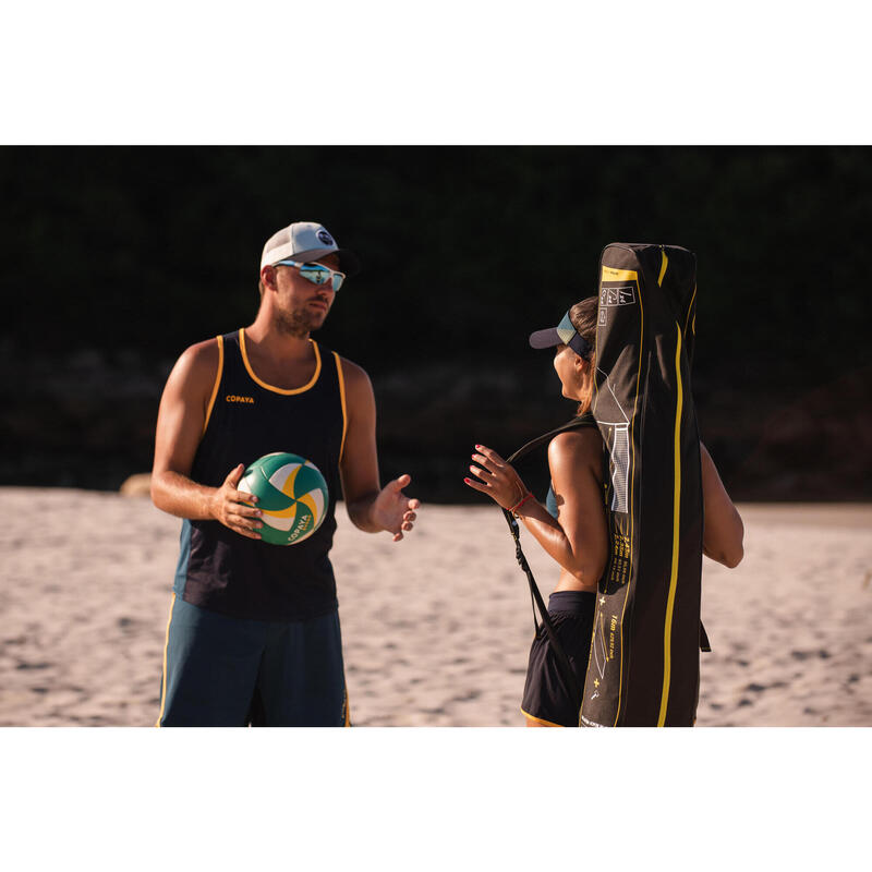 Beachvolleyballnetz Set BV900 offizielle Maße gelb