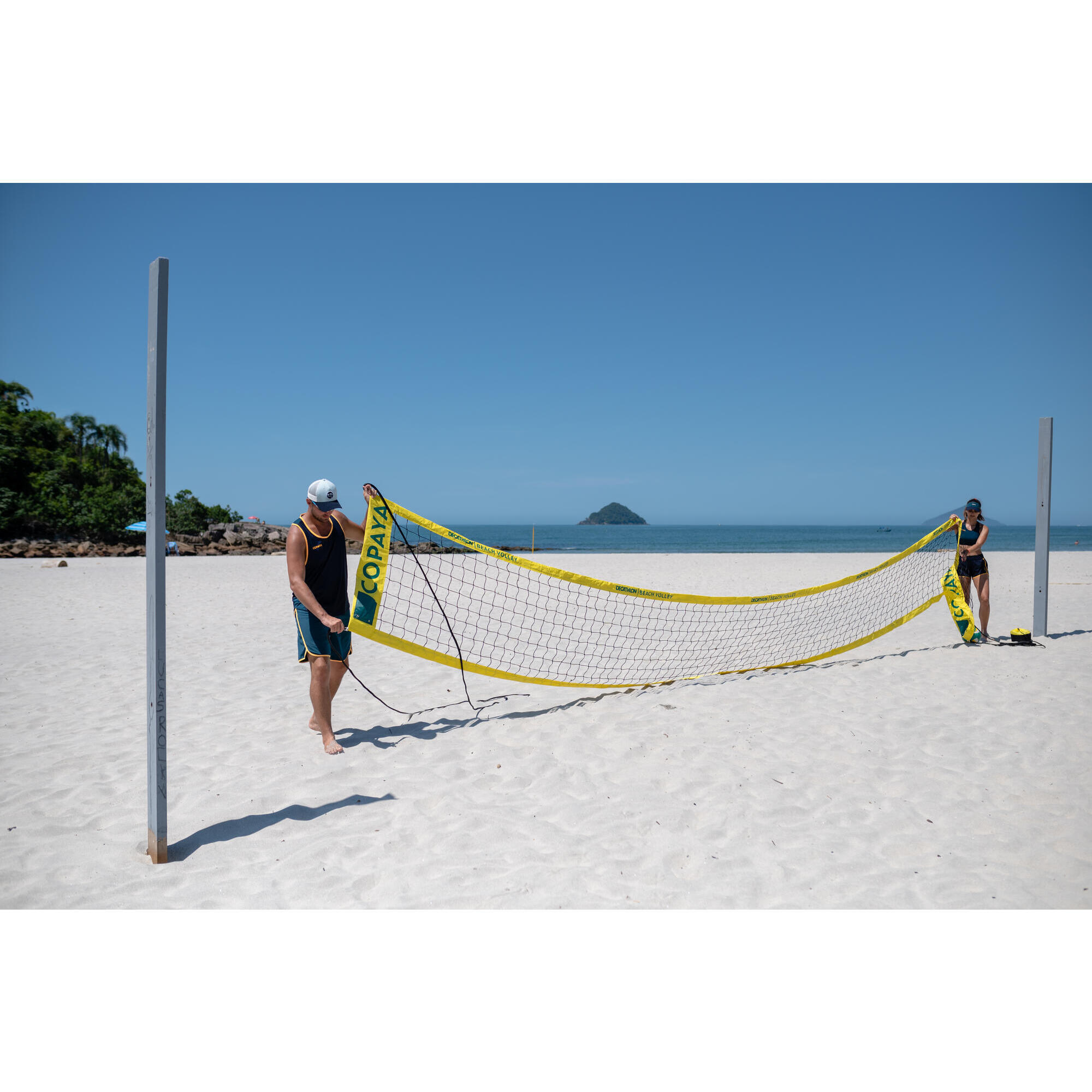 Rete da beach volley con dimensioni ufficiali BVN900