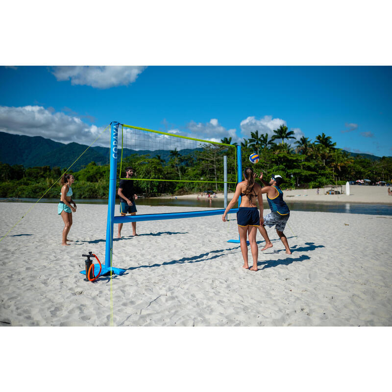 Rede e Estrutura Voleibol de Praia 500 Insuflável Azul (Conjunto)