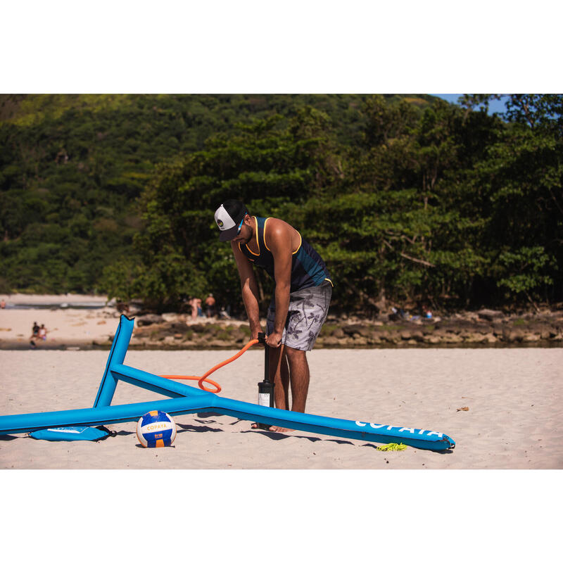 Rede e Estrutura Voleibol de Praia 500 Insuflável Azul (Conjunto)