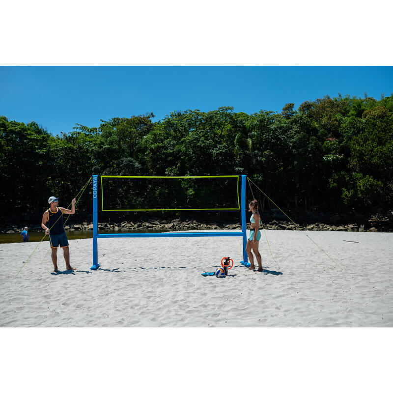 Set (Filet et structure) de Beach volley 500 gonflable bleu