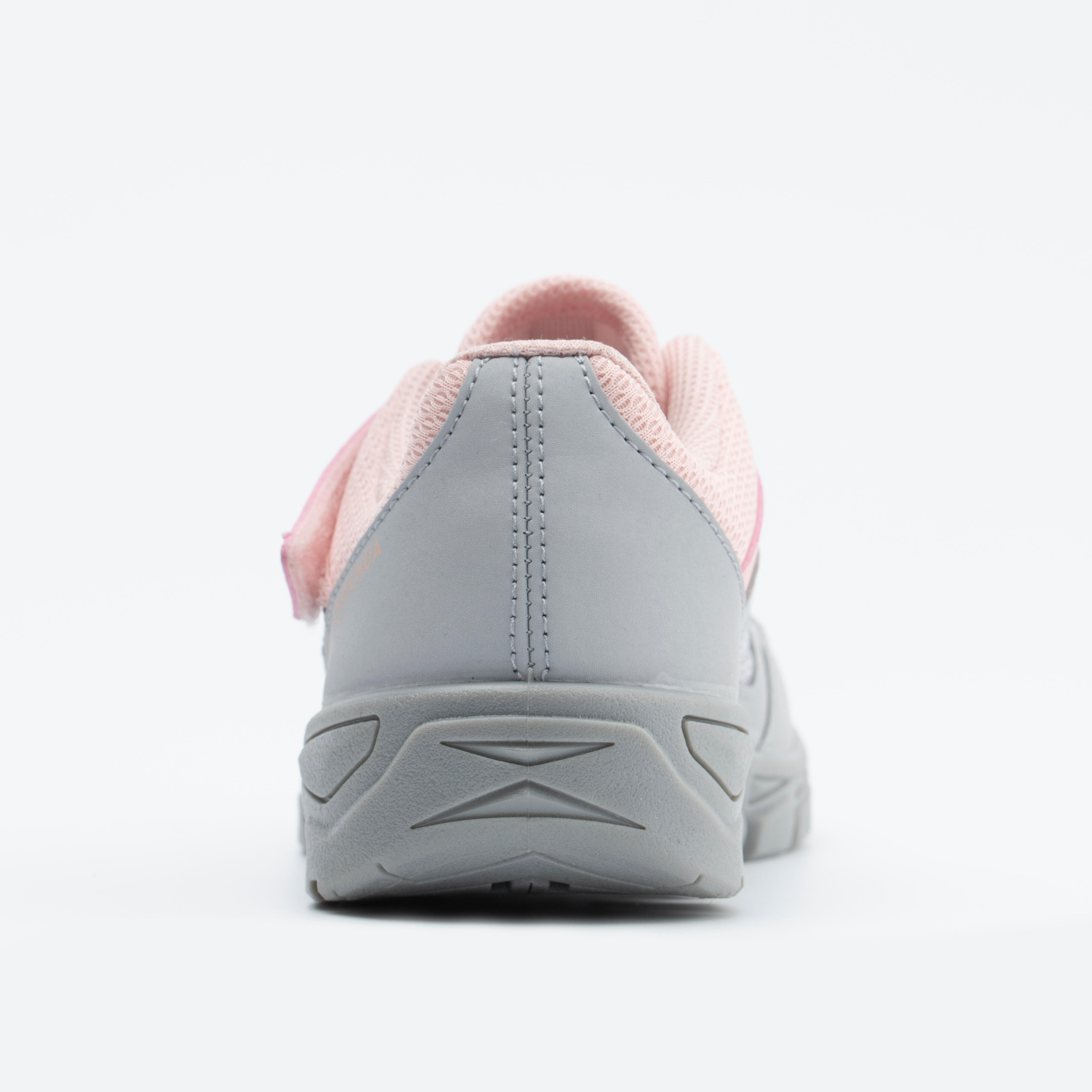 Kids’ Hiking Shoes with Rip-tab MH100 from 24 TO 34 Grey and Pink