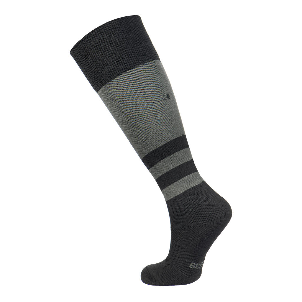 Kids' Rugby Socks R500 - Black/Grey