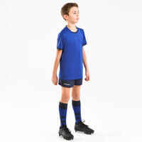 Rugbytrikot R100 Kinder blau