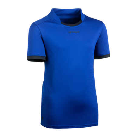 Camiseta de rugby manga corta Offload R100 azul