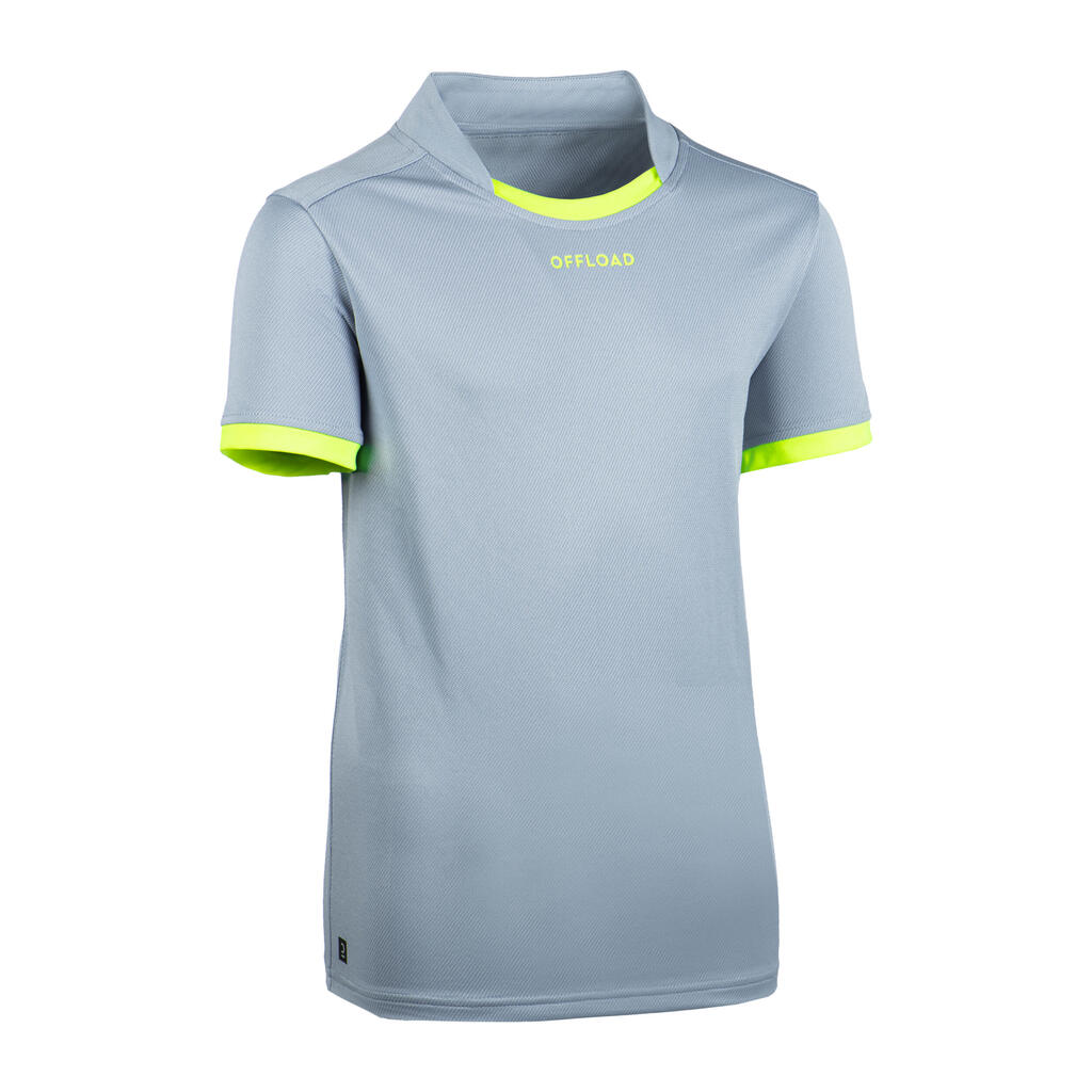 Rugbytrikot R100 Kinder grau