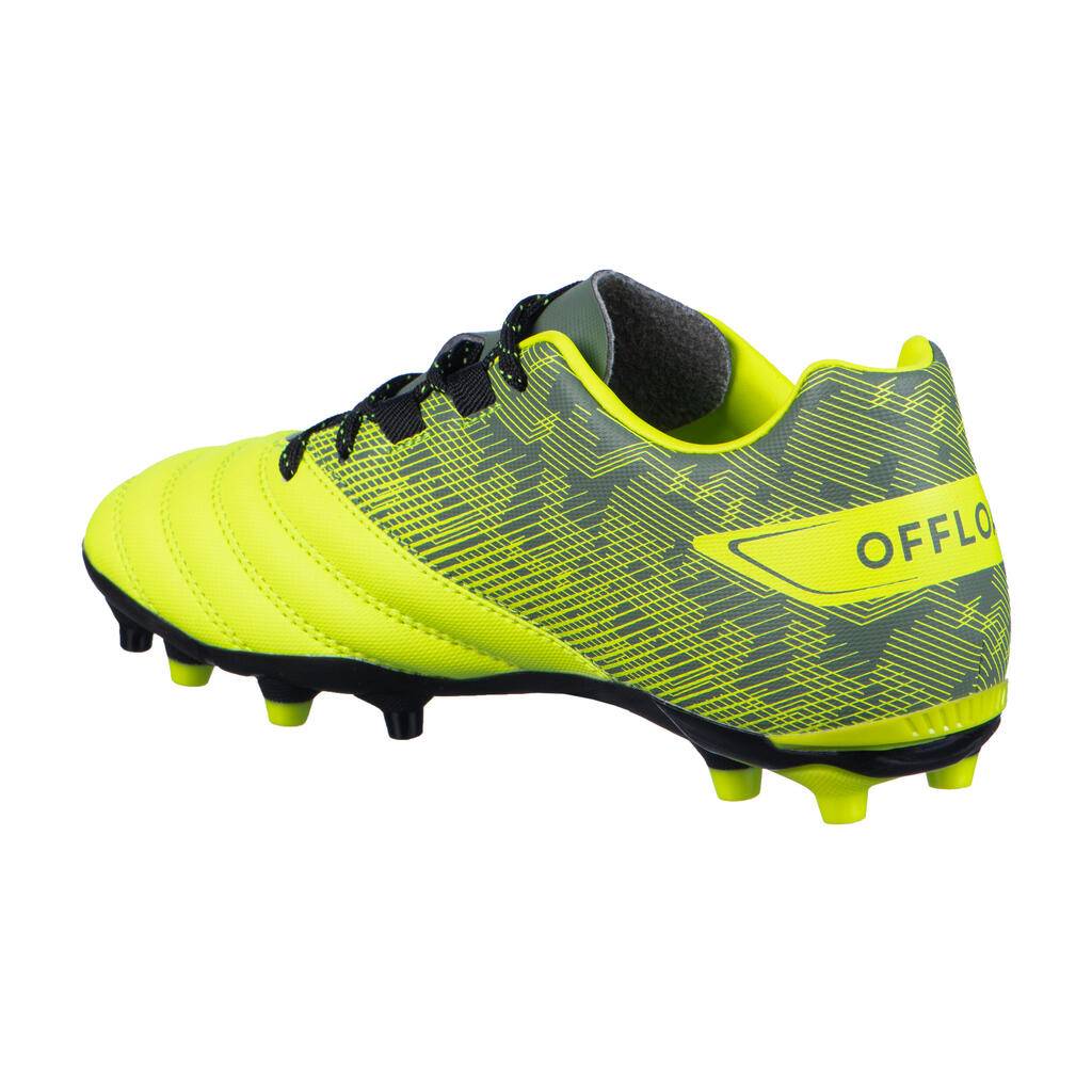 Kids' Moulded Dry Pitch Rugby Boots R500 - Red