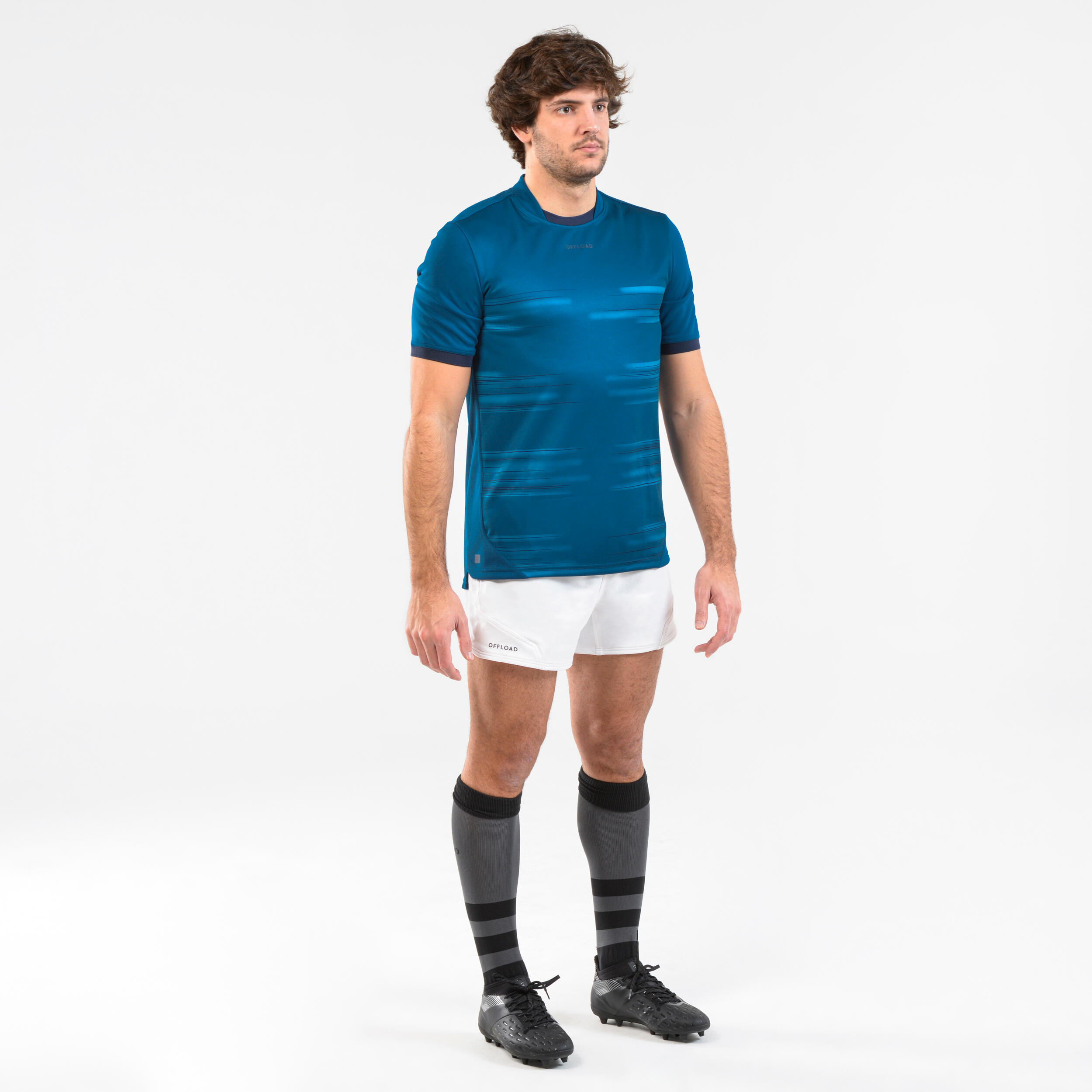 Men's Rugby Shorts R500 - White 5/9