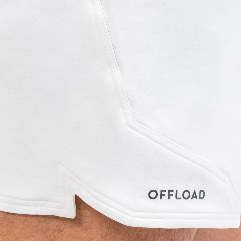 Pantalón corto de Rugby Hombre Offload R500 blanco