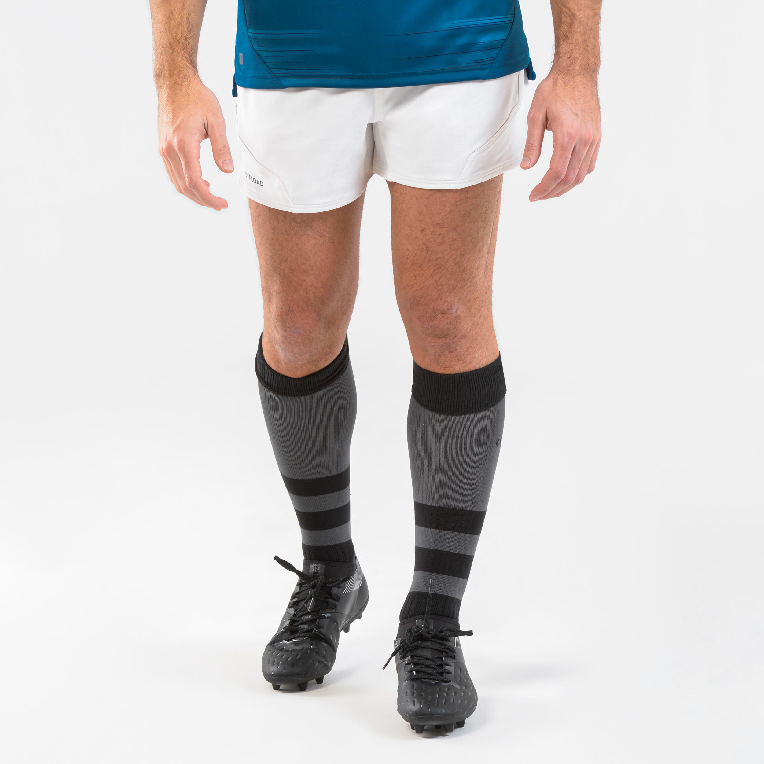 Men's Rugby Shorts R500 - White 3/9