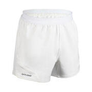Pantalón corto de rugby hombre R500 blanco