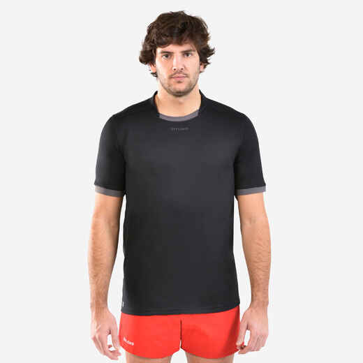 
      Vyriški regbio marškinėliai „R100“, juodi / pilki
  