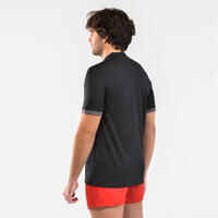 Camiseta de rugby adulto Offload R100  negra y gris