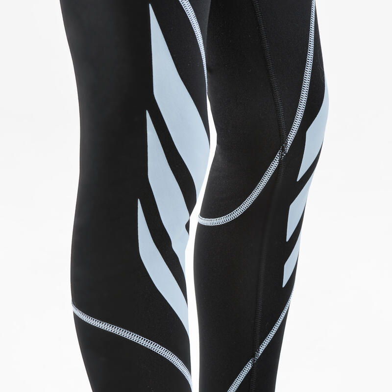 Kinder Rugby Tights - R500 schwarz/grau