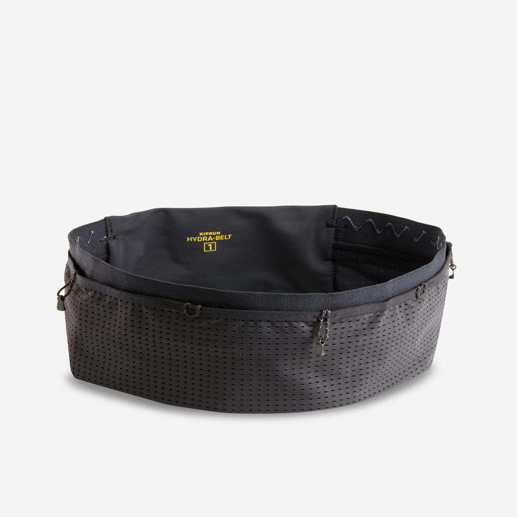 Ceinture hydratation de running porte flasques noire