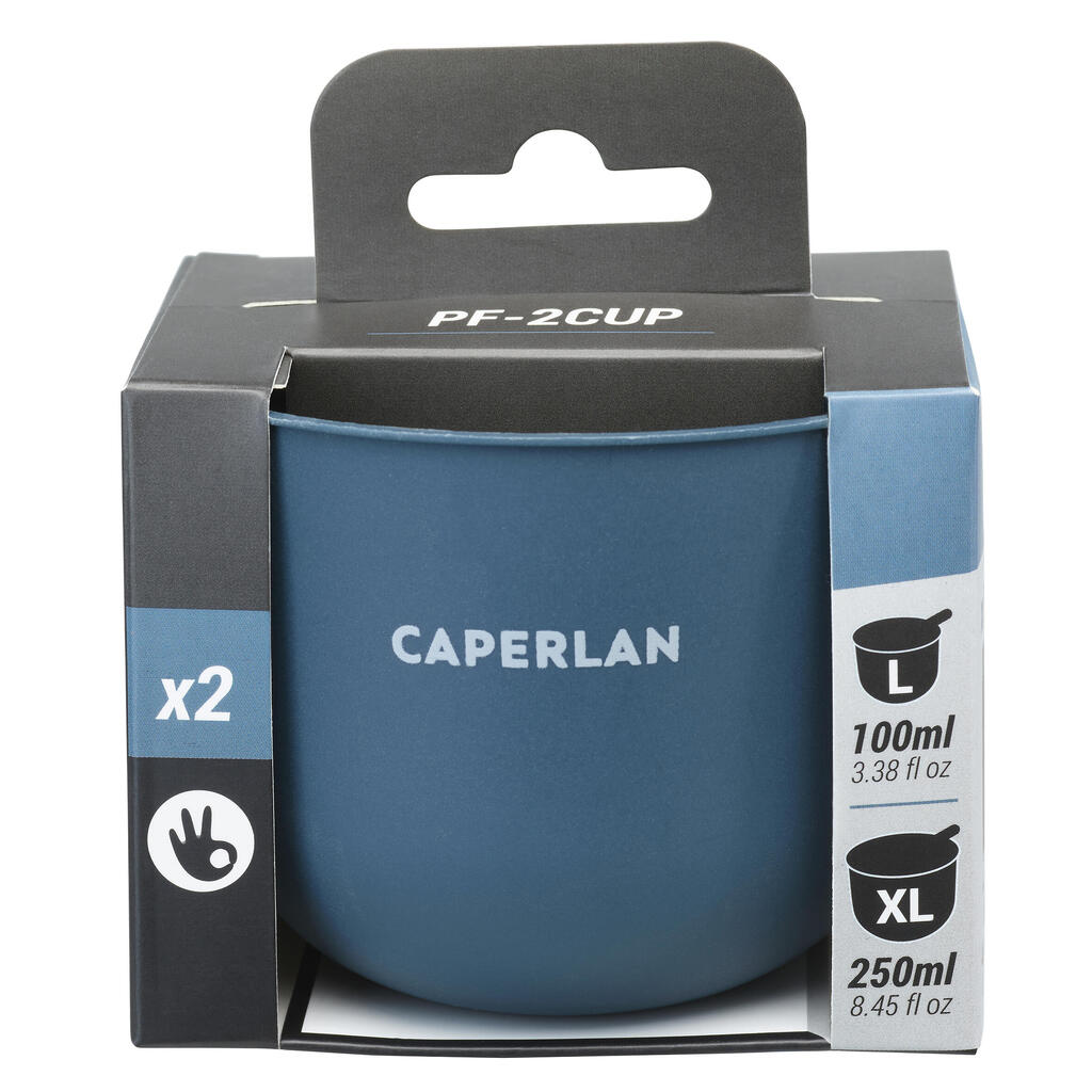 2 iebarošanas trauki "PF-2CUP", 100 ml/250 ml
