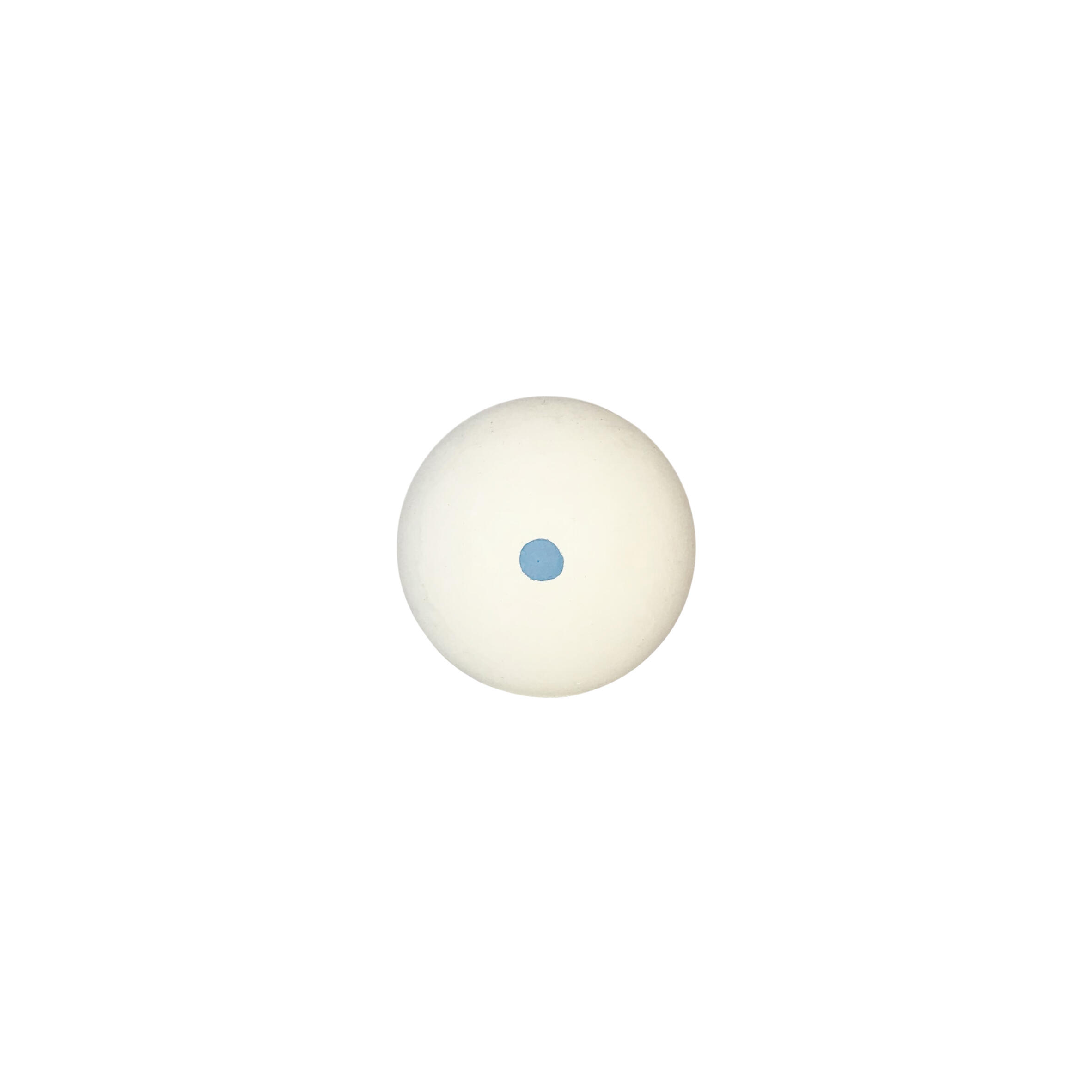 EUSKALDUNA Pelota Paleta Goma Maciza Blanca Punto Azul (Bola)