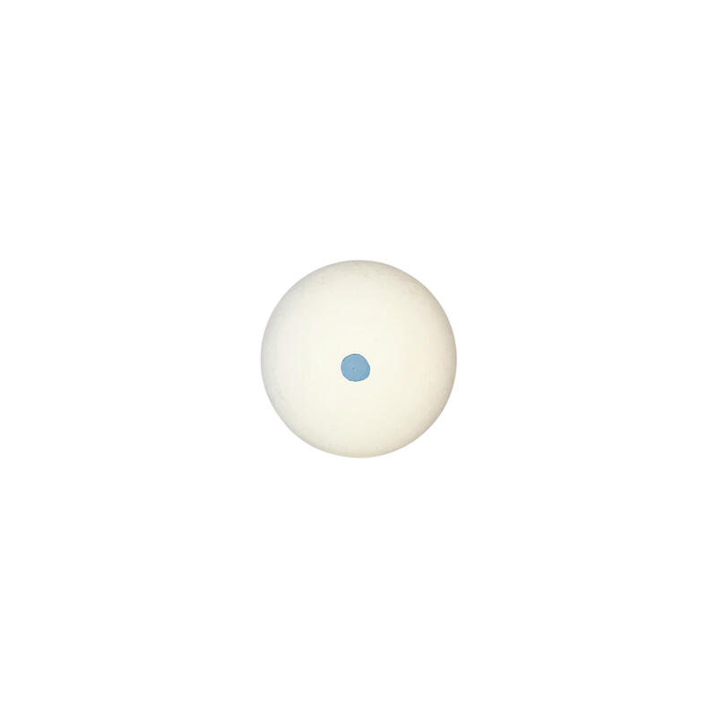 Pelota Paleta Goma Maciza Blanca Punto Azul (Bola)