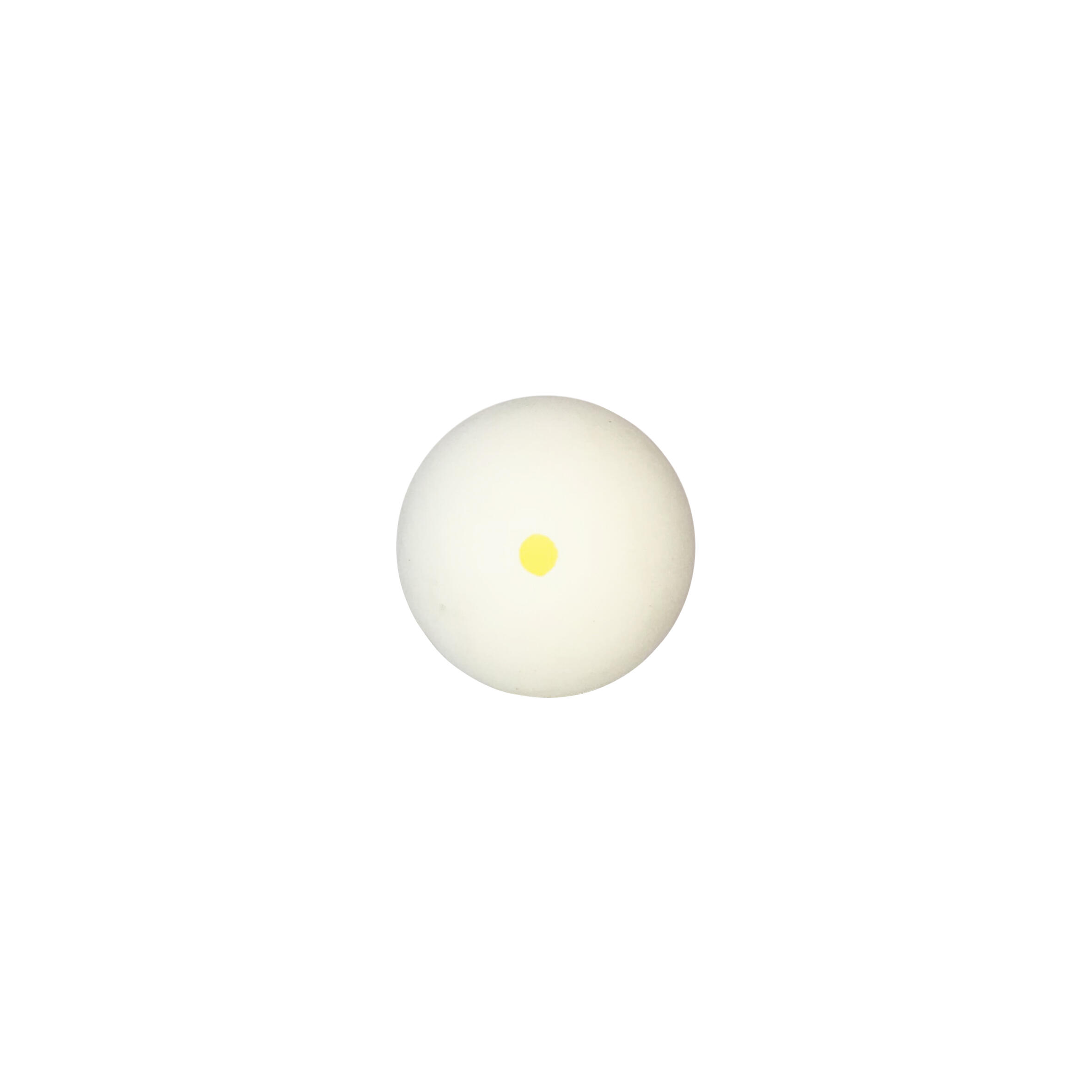 EUSKALDUNA Pelota Paleta Goma Maciza Blanca Punto Amarillo (Bola)