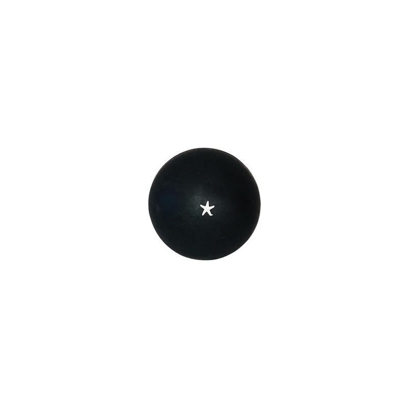 Pelota Paleta Goma Maciza Negra estrella blanca (bola)