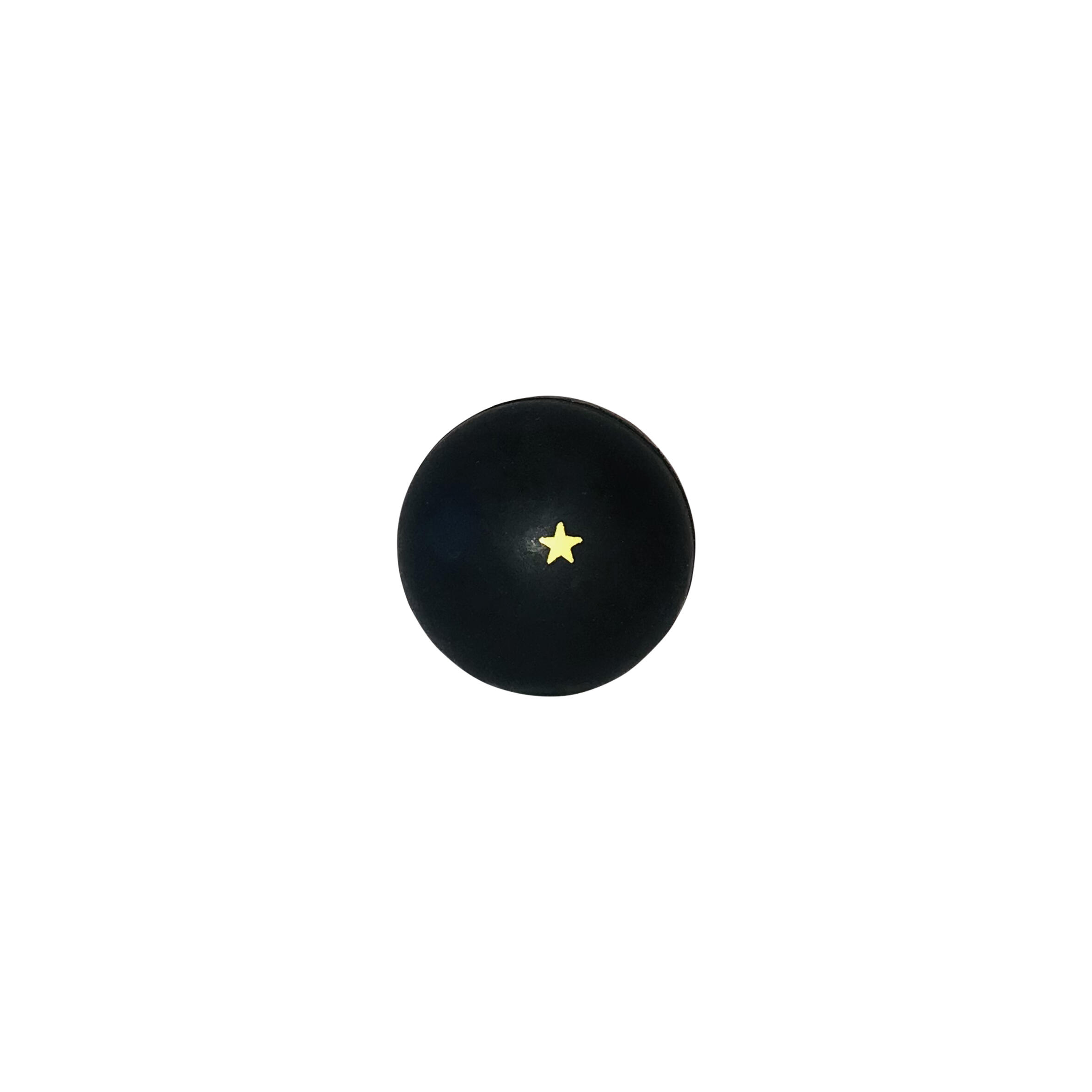 ARAMBILLET Pelota Paleta Goma Maciza Negra estrella amarilla (bola)