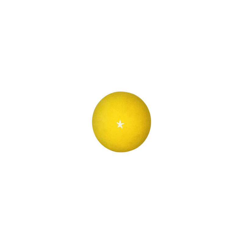 Pelota Paleta Goma Maciza Amarilla estrella blanca (bola)