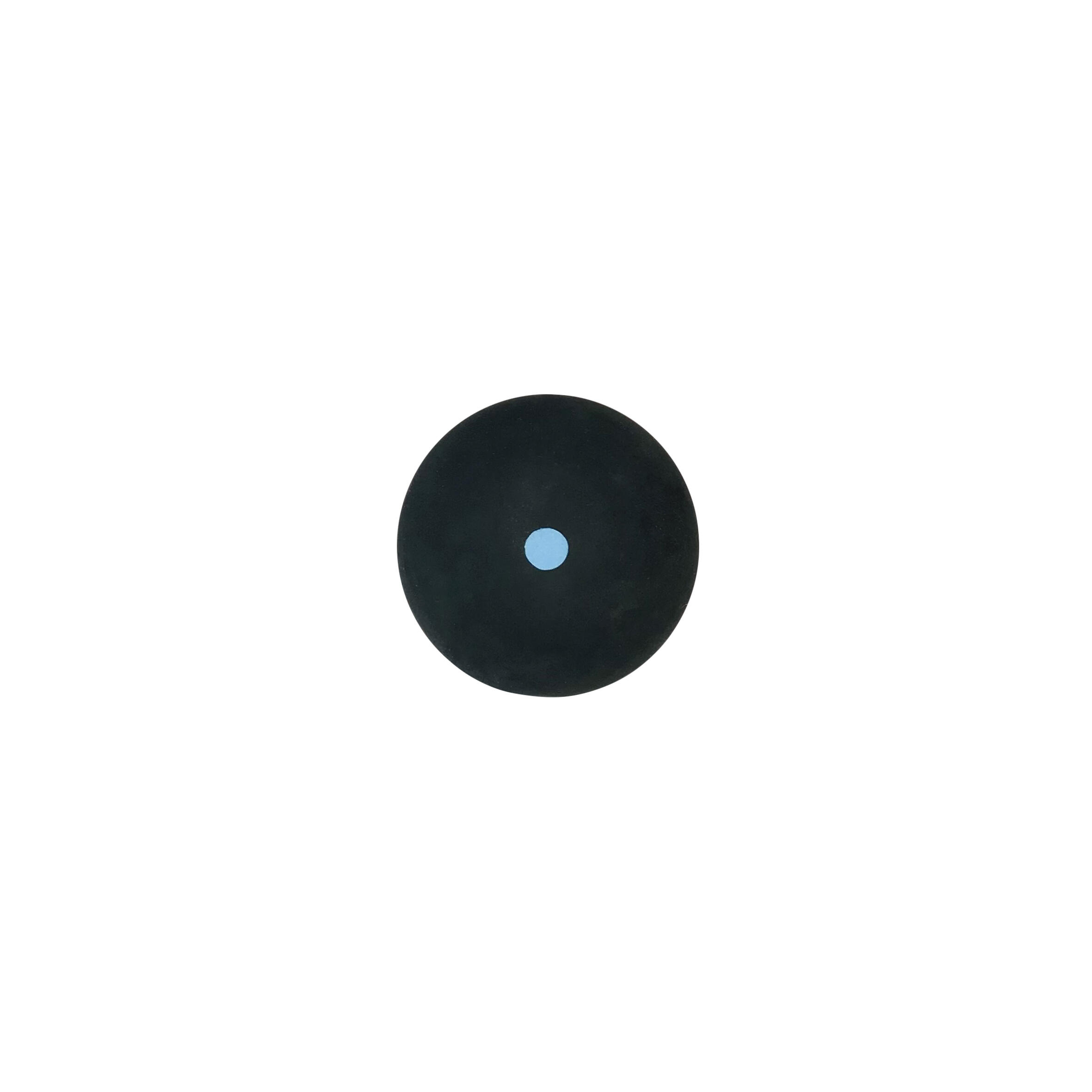 EUSKALDUNA Pelota Paleta Goma Maciza Negra Punto Azul (Bola)