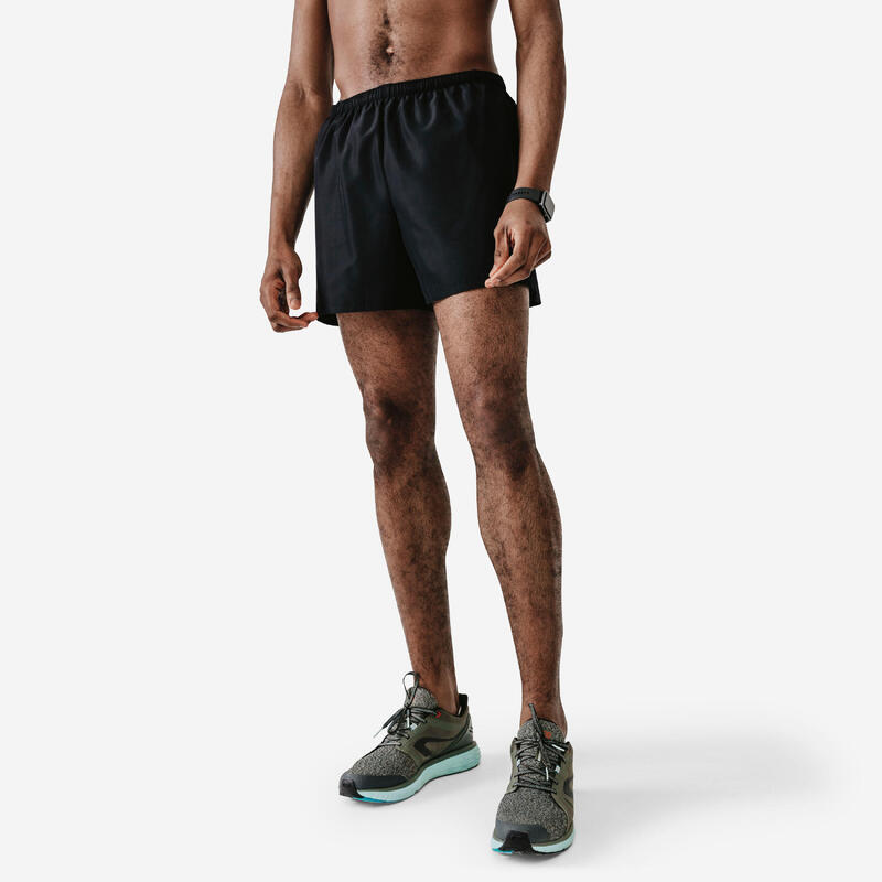 Férfi rövidnadrág futáshoz Dry, légáteresztő, fekete