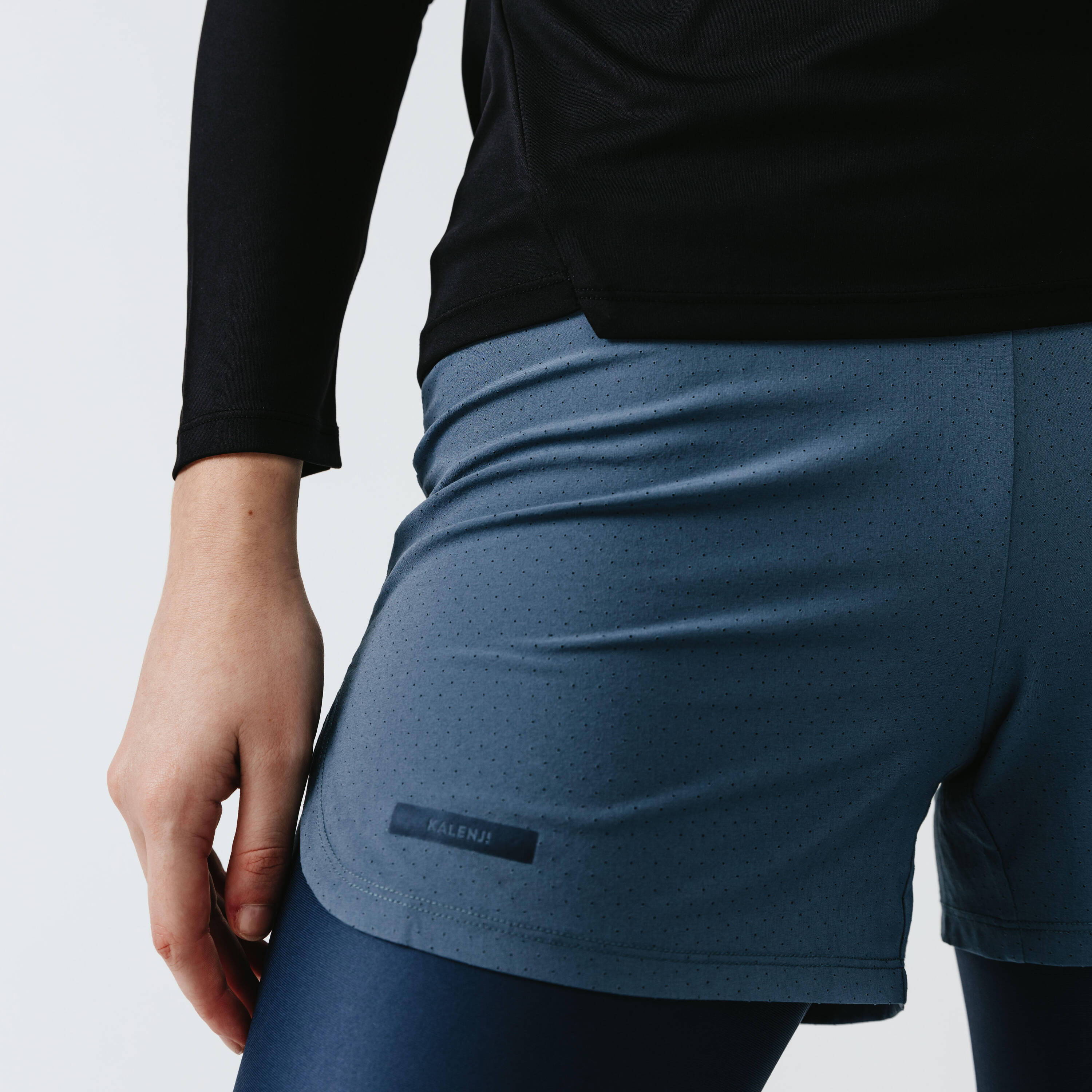 Women Long-Sleeved Running T-Shirt Sun Protect - Black -  5