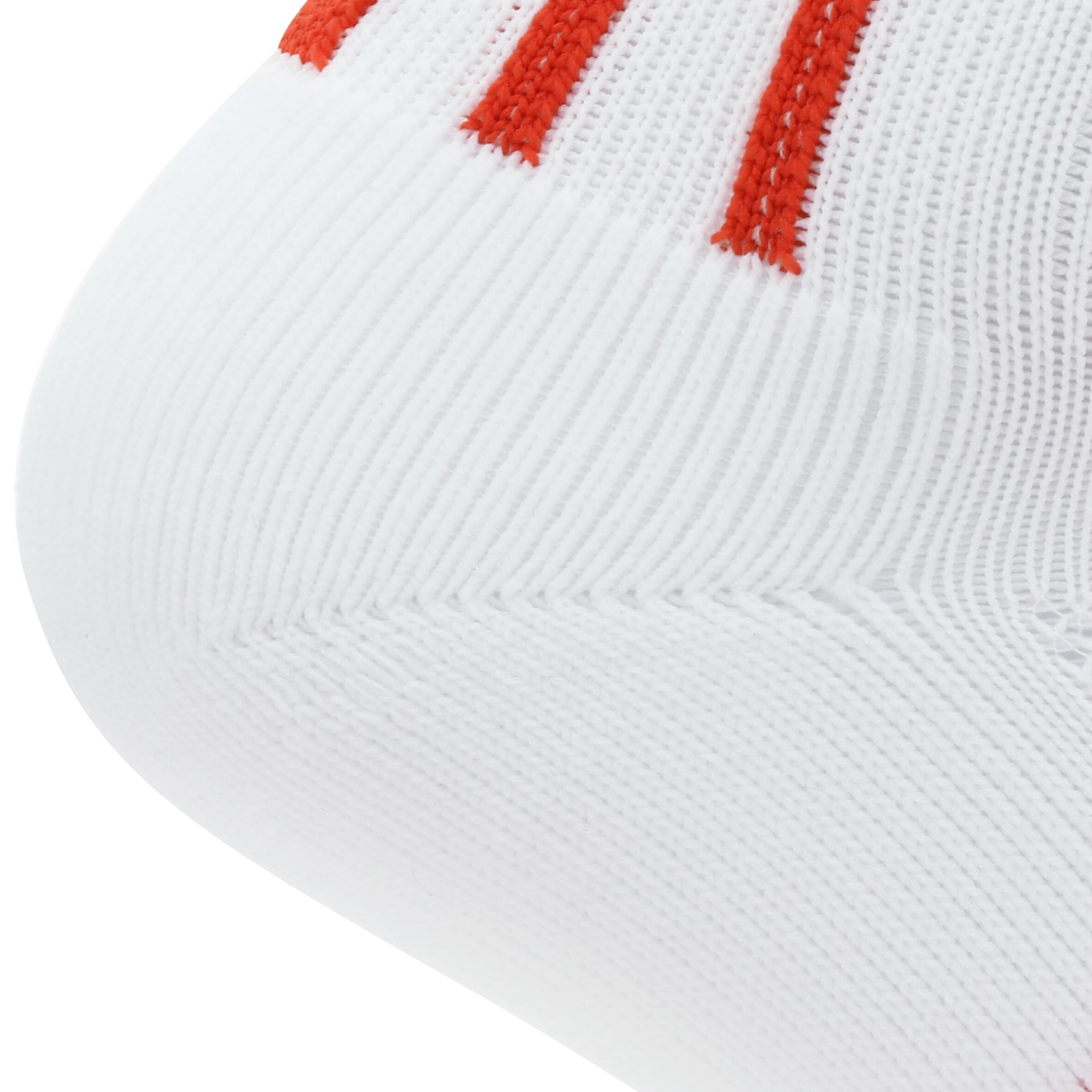 F500 Adult Knee-High Football Socks - White/Red 5/7