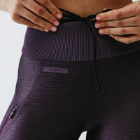 Women's breathable short running leggings Dry+ Feel - purple