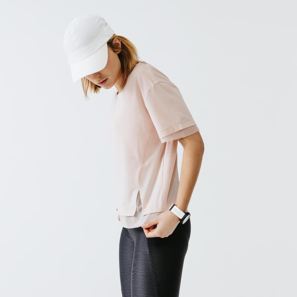 Gorra de running ajustable gris unisex KIPRUN