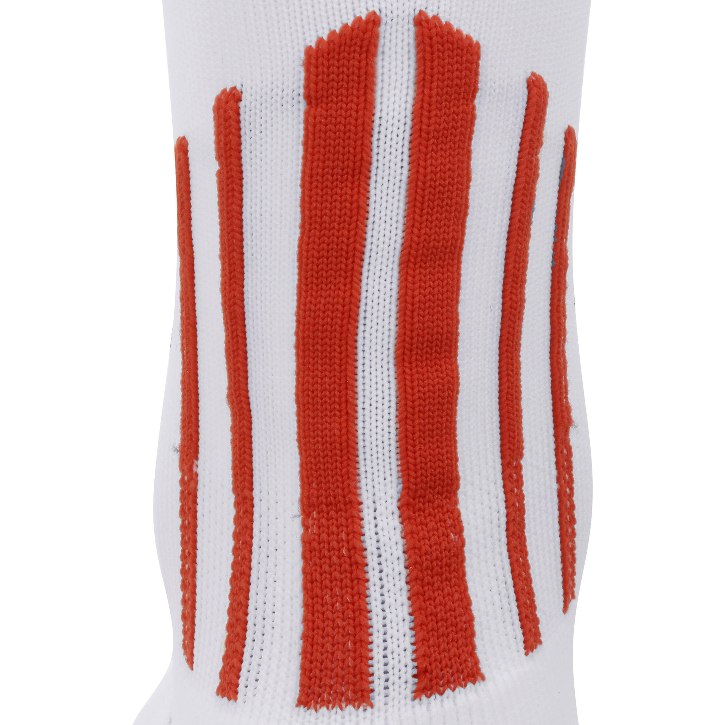 F500 Adult Knee-High Football Socks - White/Red 6/7