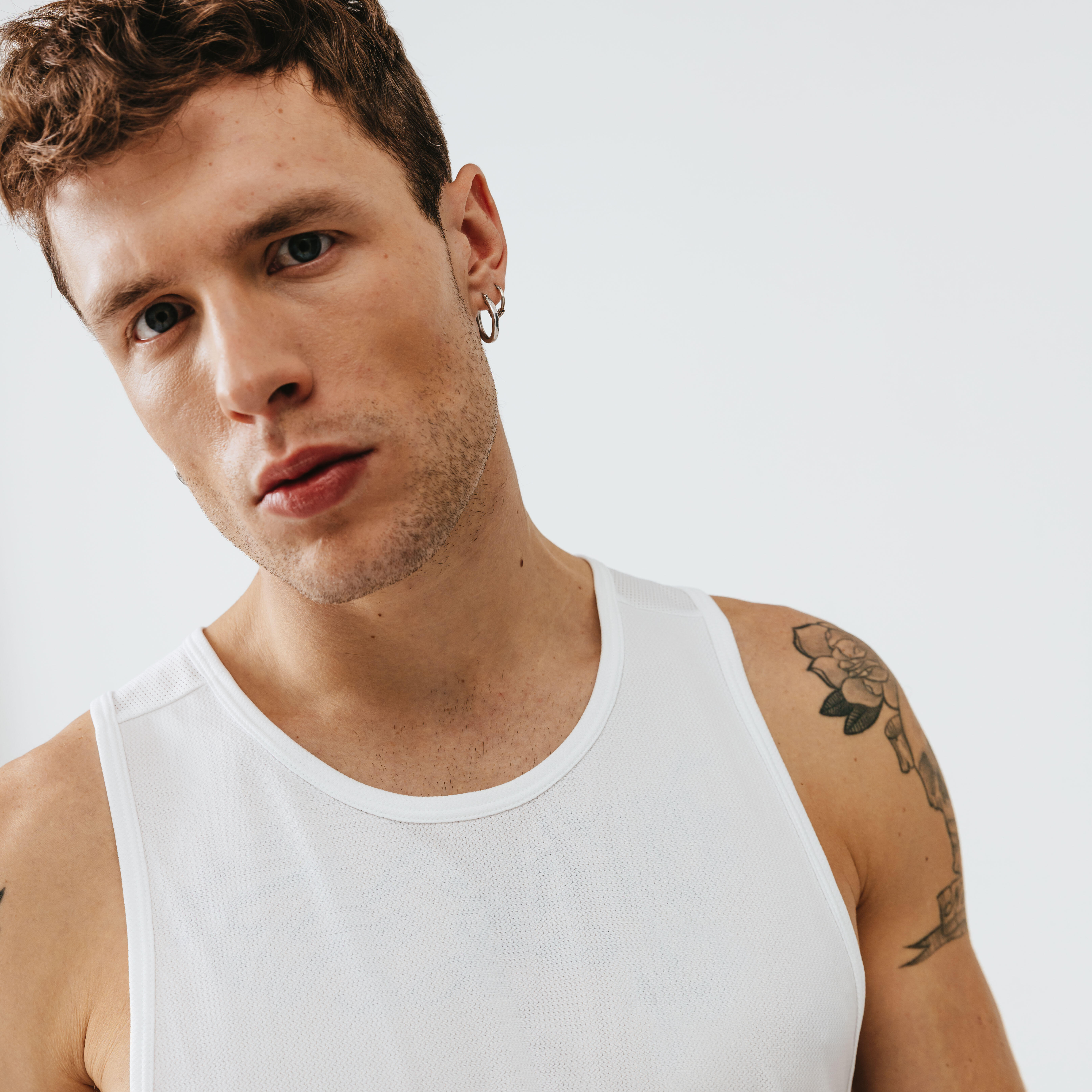 Buy Men's Running Breathable Tank Top Dry White Online Decathlon