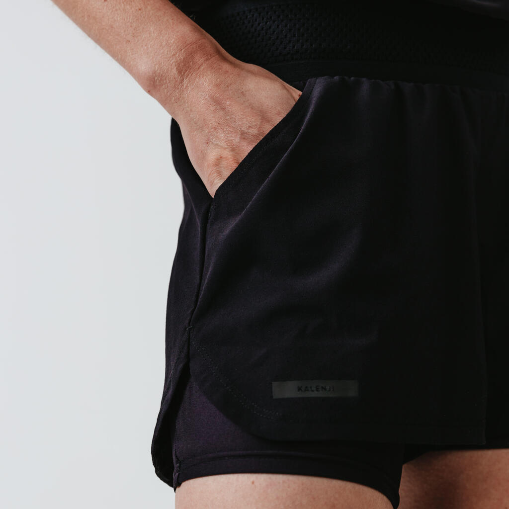 Combishort running femme - Dry+ noir