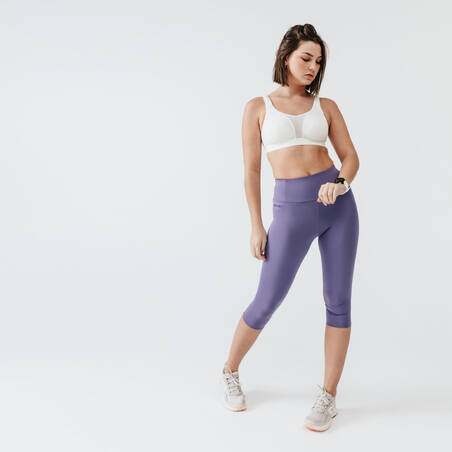 Women's short running leggings Support - purple