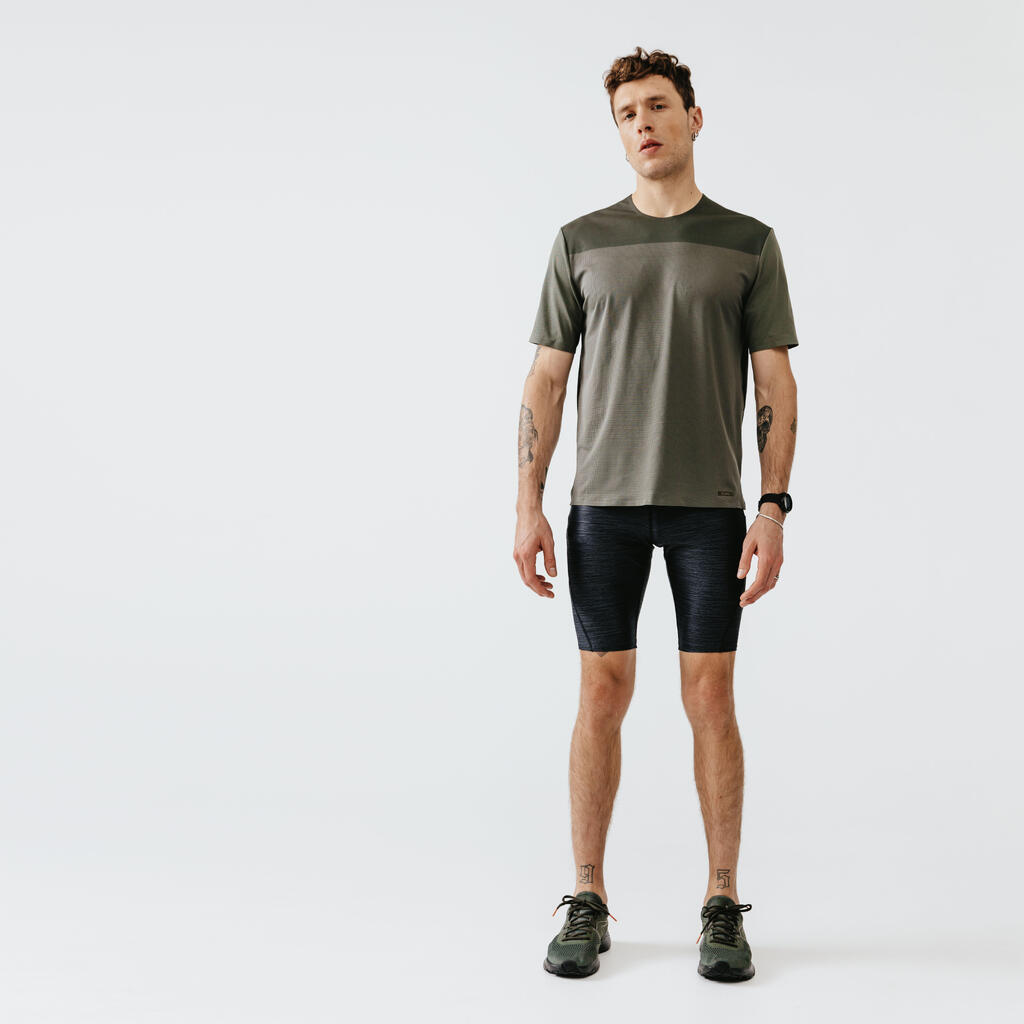 Licra corta de Running para hombre Kalenji transpirable gris