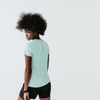 T-shirt running manches courtes respirant femme - Dry vert