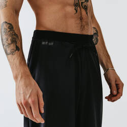 Men's Running Breathable Cropped Trousers Dry+ - black