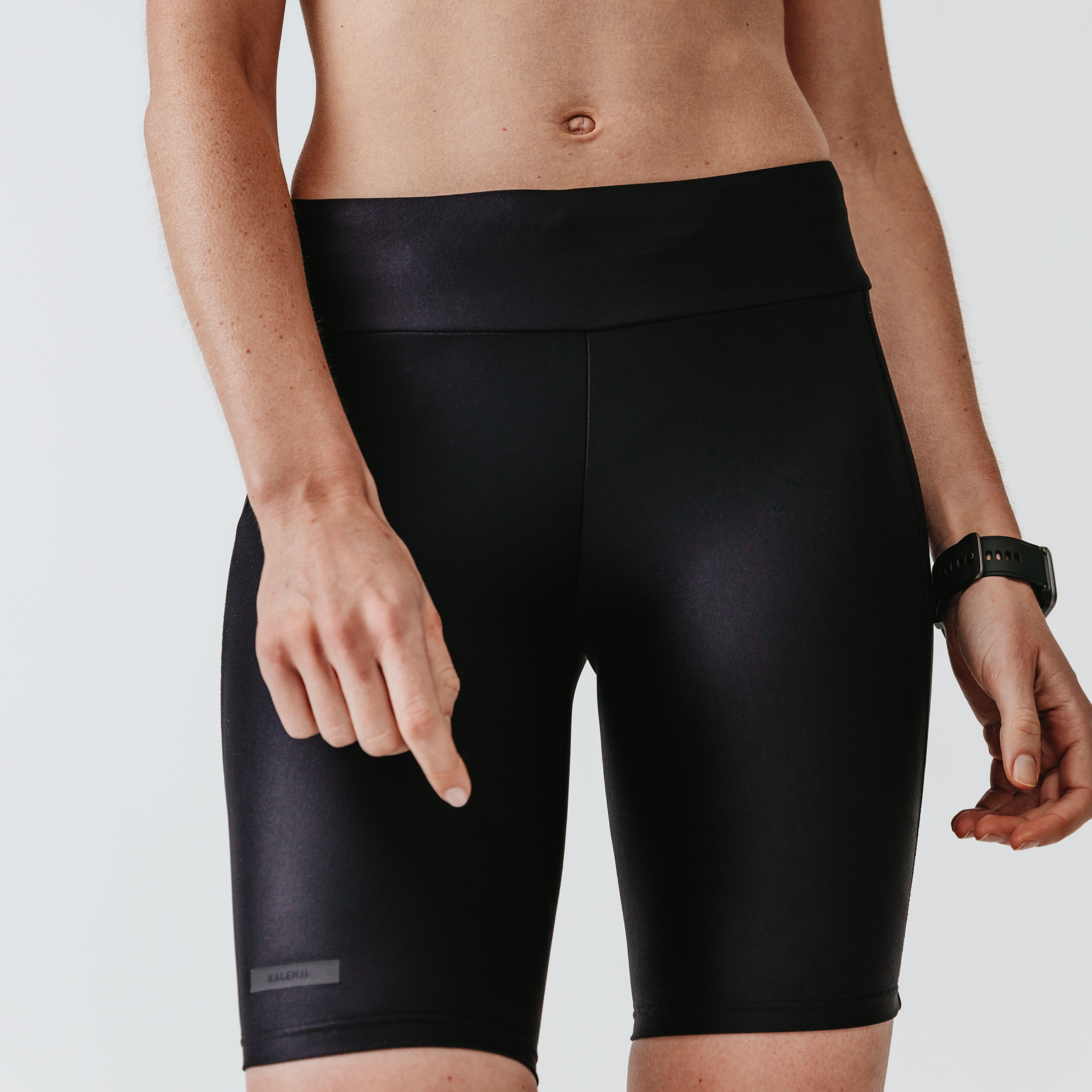 Women's running cycling shorts - KIPRUN Run 100 black