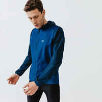 Chaqueta cortavientos running Hombre Run Wind azul prusia