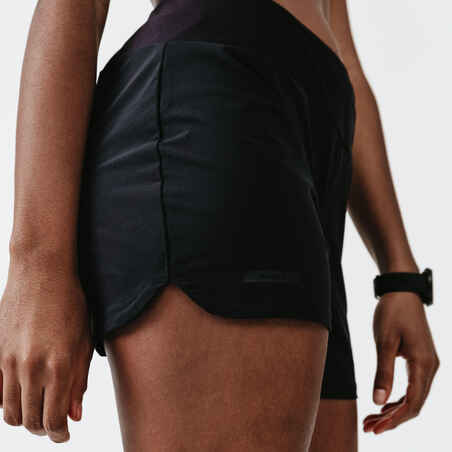 Women's Running Short Leggings - Kiprun Run 100 Black