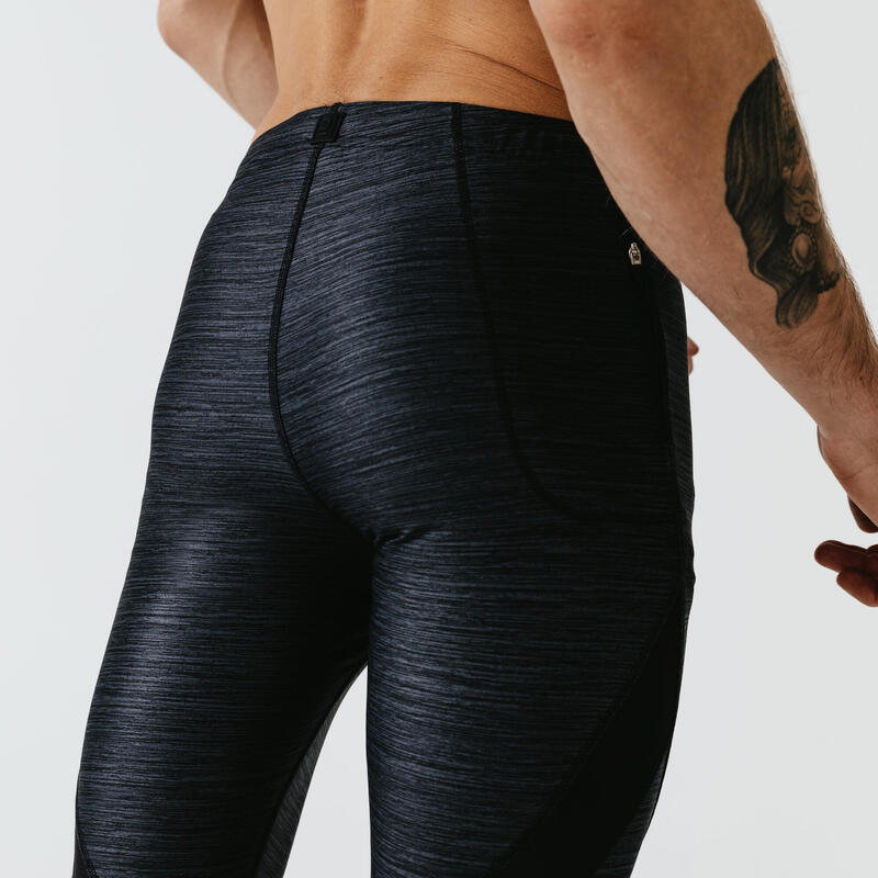 Laufshorts Tights atmungsaktiv Dry+ Herren graumeliert