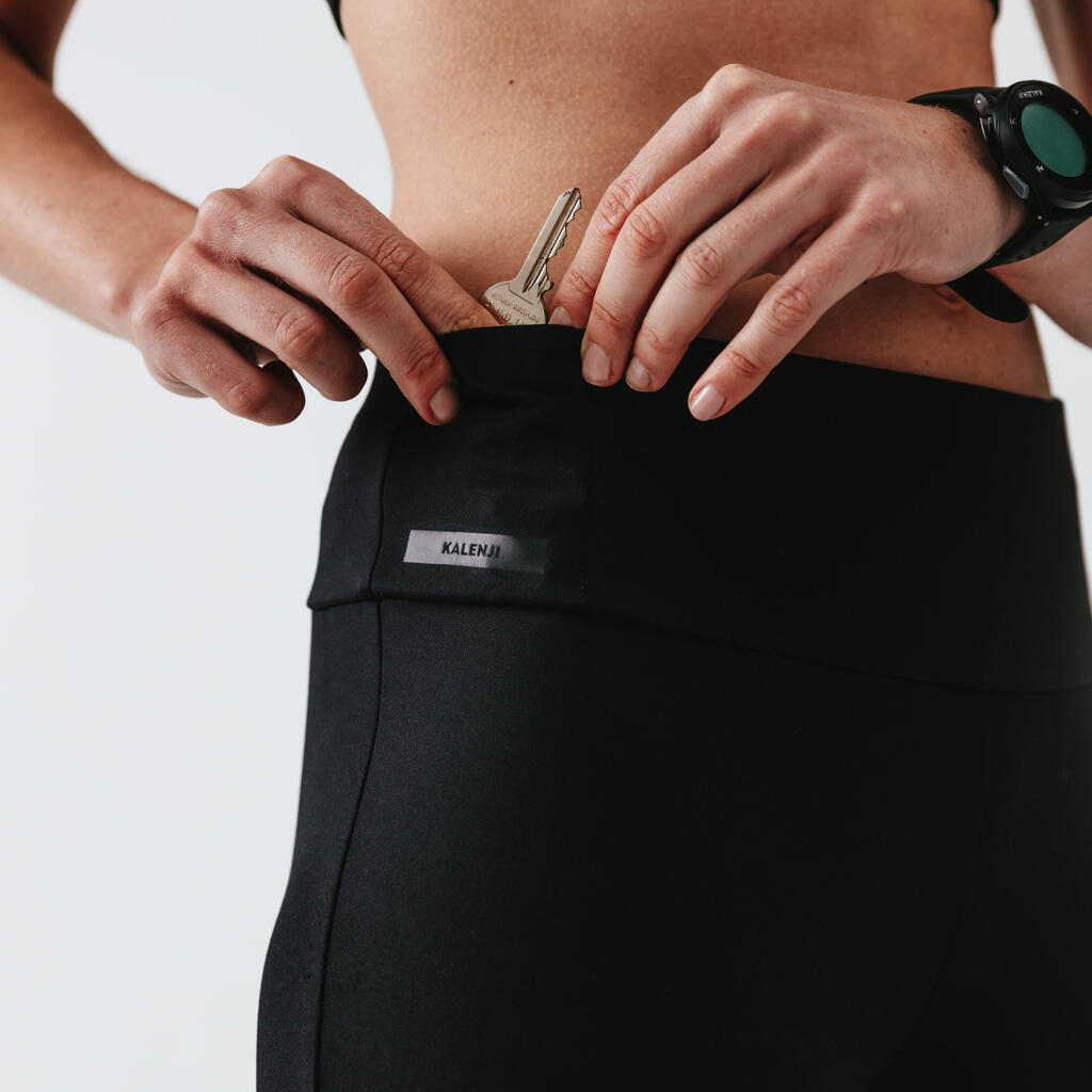 Lauftights lang Damen warm - Run 100 schwarz 