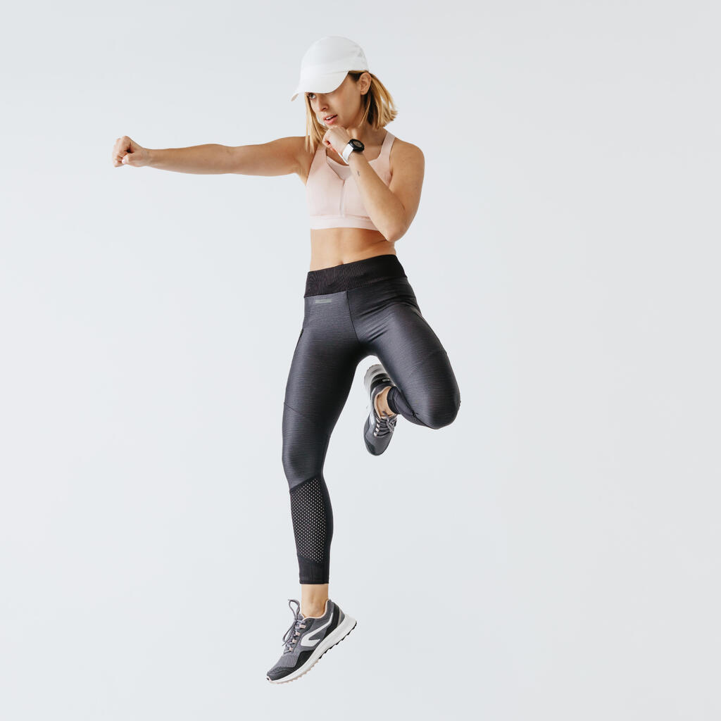 Legging long running respirant femme - Dry+ Feel violet