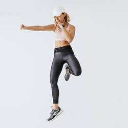 Women's breathable long running leggings Dry+Feel - black