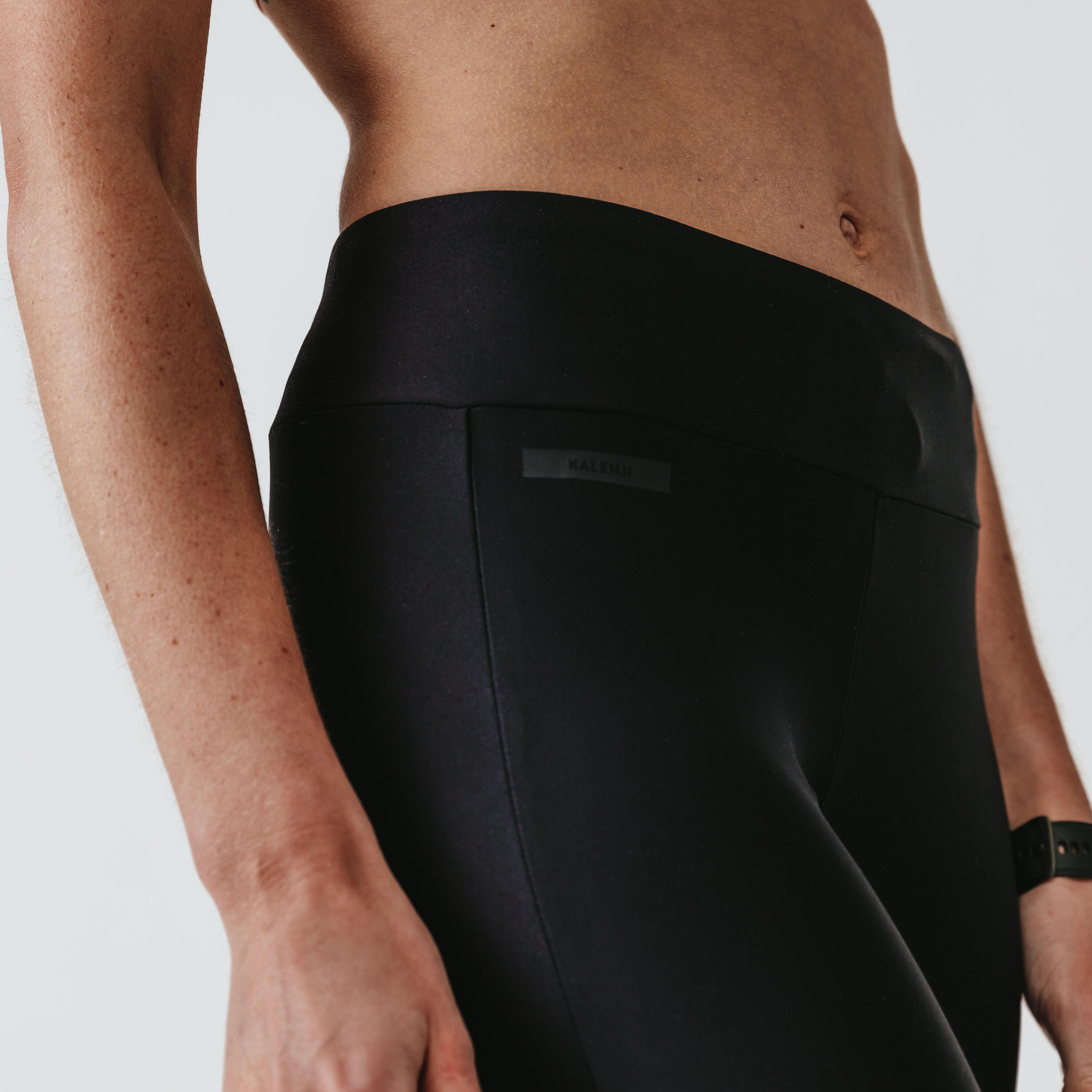 Women's Running Short Leggings - Kiprun Run 100 Black 7/9